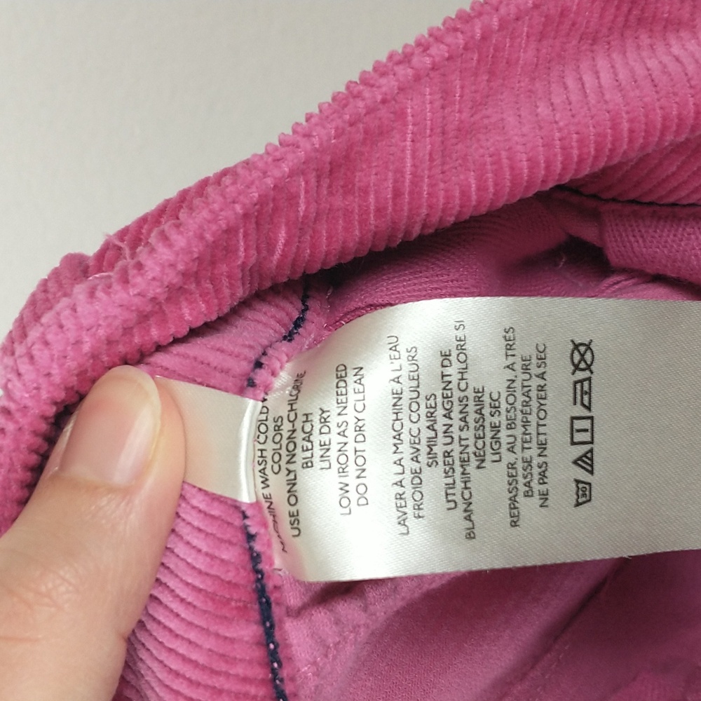 Anthropologie Maeve The Colette Pants Womens 32 Pink Wide Leg Corduroy Cropped - Picture 9 of 10